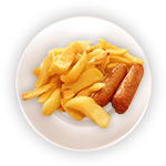 Kids 1pc Sausage & Chips & Orange Caprisun 