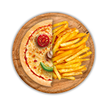 Kids 7" Pizza & Orange Caprisun 